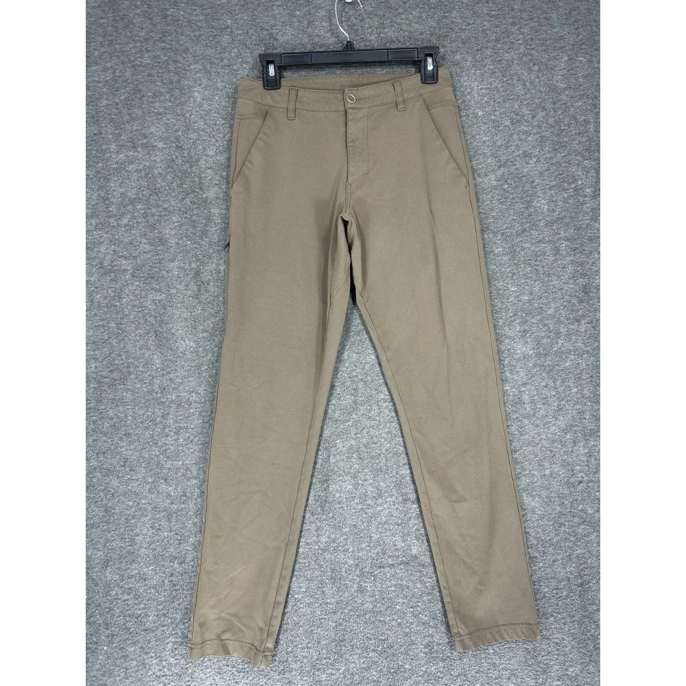 BYLT Everyday 2.0 Pants Mens 30 Brown Performance Stretch Slim‎ Fit Chino 30x29